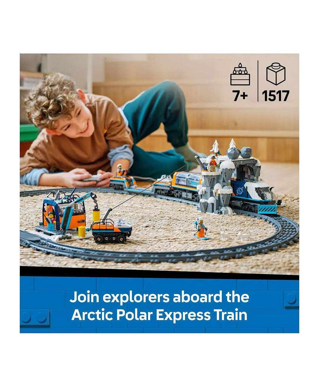 مجموعة قطار القطب السريع للمستكشفين من ليغو® سيتي لهواة ألعاب العلوم والتكنولوجيا والهندسة والرياضيات واللعب التظاهري 60470 - 1517 قطعة - الصورة 3