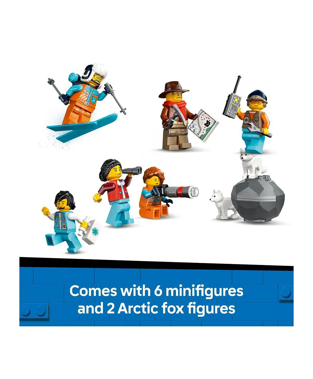 مجموعة قطار القطب السريع للمستكشفين من ليغو® سيتي لهواة ألعاب العلوم والتكنولوجيا والهندسة والرياضيات واللعب التظاهري 60470 - 1517 قطعة - الصورة 7