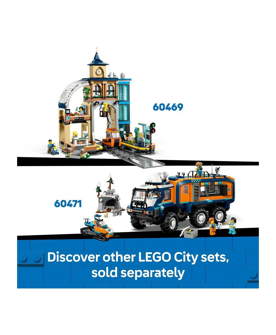 مجموعة قطار القطب السريع للمستكشفين من ليغو® سيتي لهواة ألعاب العلوم والتكنولوجيا والهندسة والرياضيات واللعب التظاهري 60470 - 1517 قطعة - الصورة 8