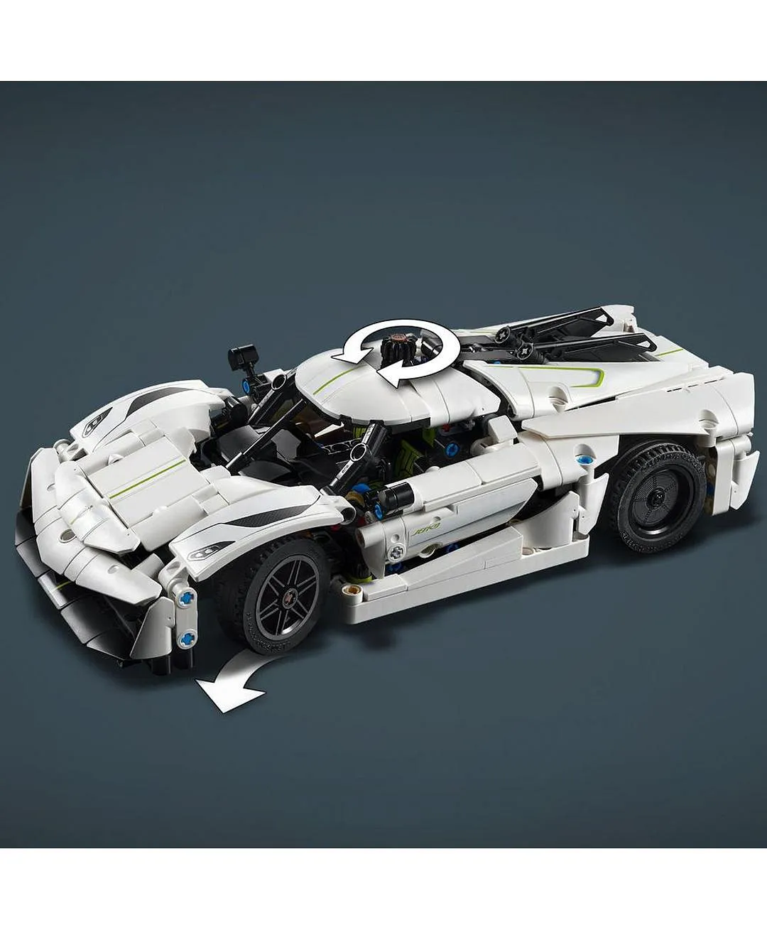 السيارة الخارقة البيضاء Koenigsegg Jesko Absolut 42184 من LEGO® Technic - الصورة 5