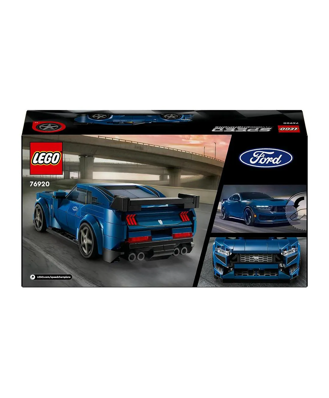 السيارة الرياضية Ford Mustang Dark Horse 76920 من LEGO® Speed Champions - الصورة 3