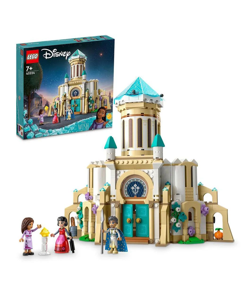 مجموعة لعبة بناء قلعة الملك ماغنيفيكو 43224 من LEGO® | Disney (613 قطعة)