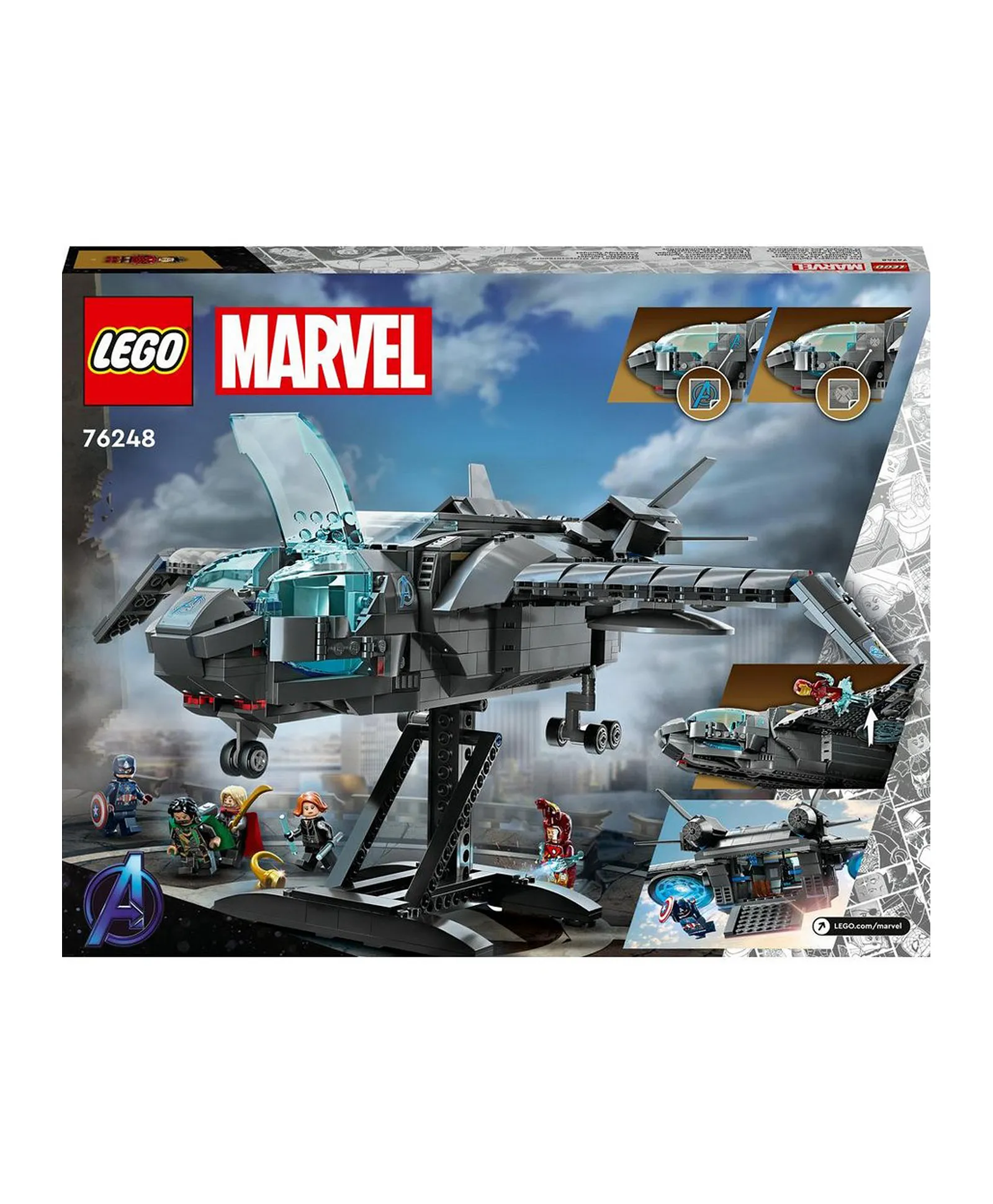 مجموعة لعبة بناء طائرة كوين للمنتقمين 76248 من LEGO® Marvel (795 قطعة) - الصورة 7