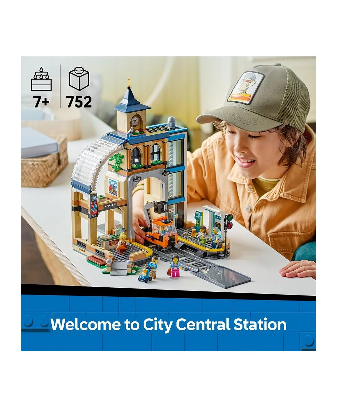 مجموعة محطة القطار المركزية من ليغو® سيتي لهواة ألعاب التشييد ومصغرات مركبات السكك الحديدية 60469 - 752 قطعة - الصورة 3