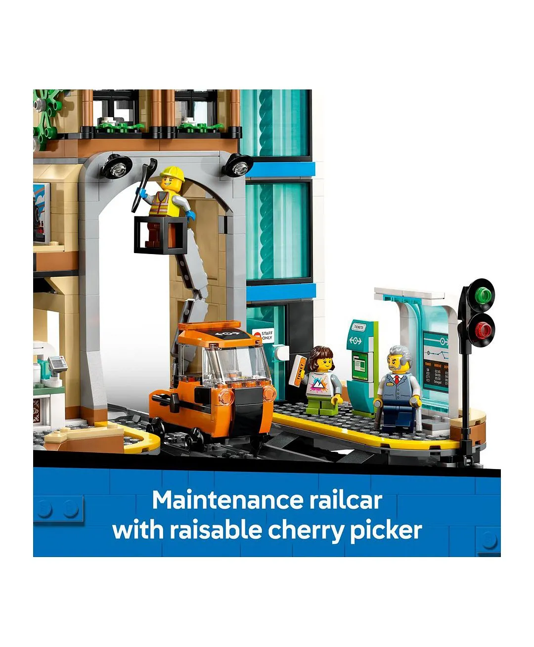 مجموعة محطة القطار المركزية من ليغو® سيتي لهواة ألعاب التشييد ومصغرات مركبات السكك الحديدية 60469 - 752 قطعة - الصورة 5