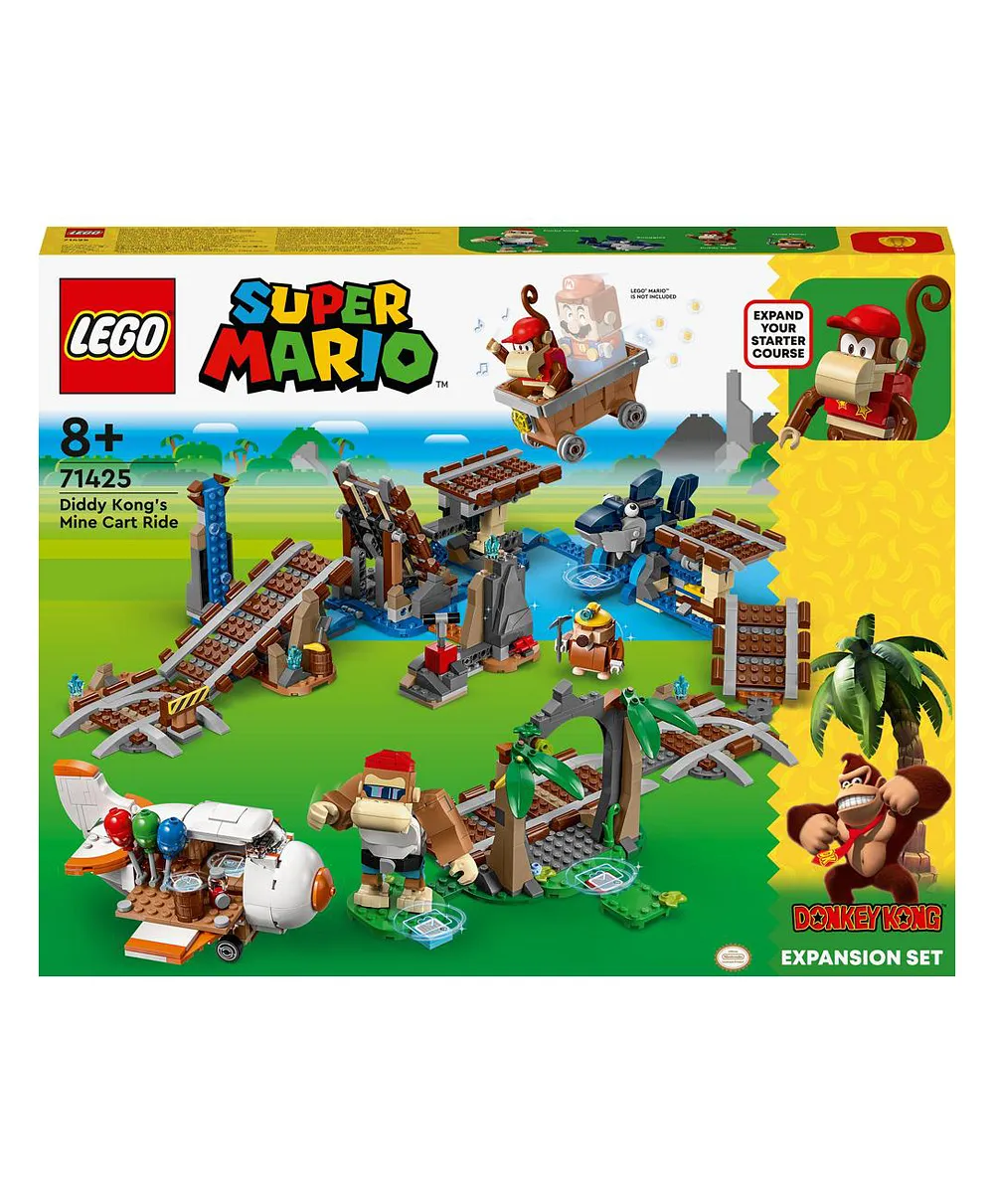 مجموعة التوسيع جولة عربة منجم ديدي كونغ 71425 من LEGO® Super Mario™ (1157 قطعة) - الصورة 4