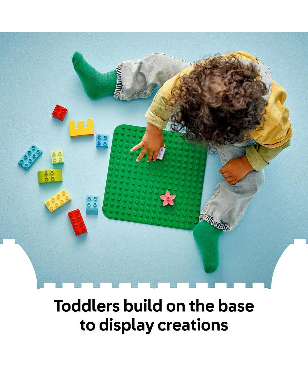 لعبة تشييد لوح البناء الأخضر 10460 من LEGO® DUPLO®، قاعدة عرض للأطفال تشجّع على اللعب الإبداعي - 1 قطعة - الصورة 5