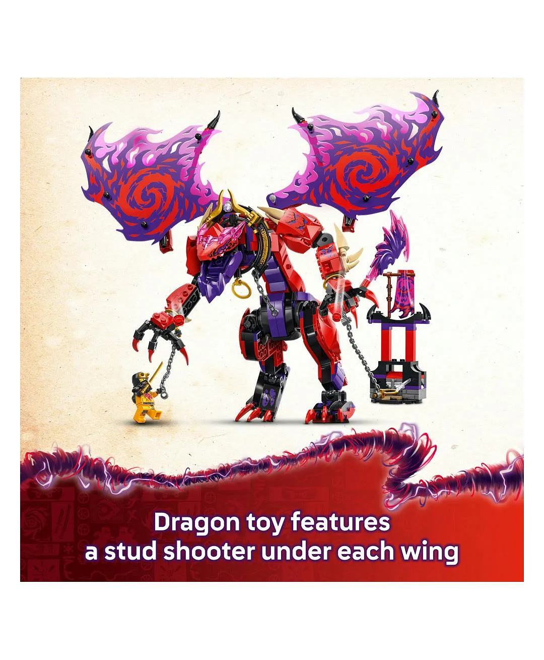 مجموعة لعبة النينجا تنّين الفوضى ثاندرفانغ من ليغو® NINJAGO®، مجموعة القتال مع 6 شخصيات صغيرة 71832 - 668 قطعة - الصورة 5