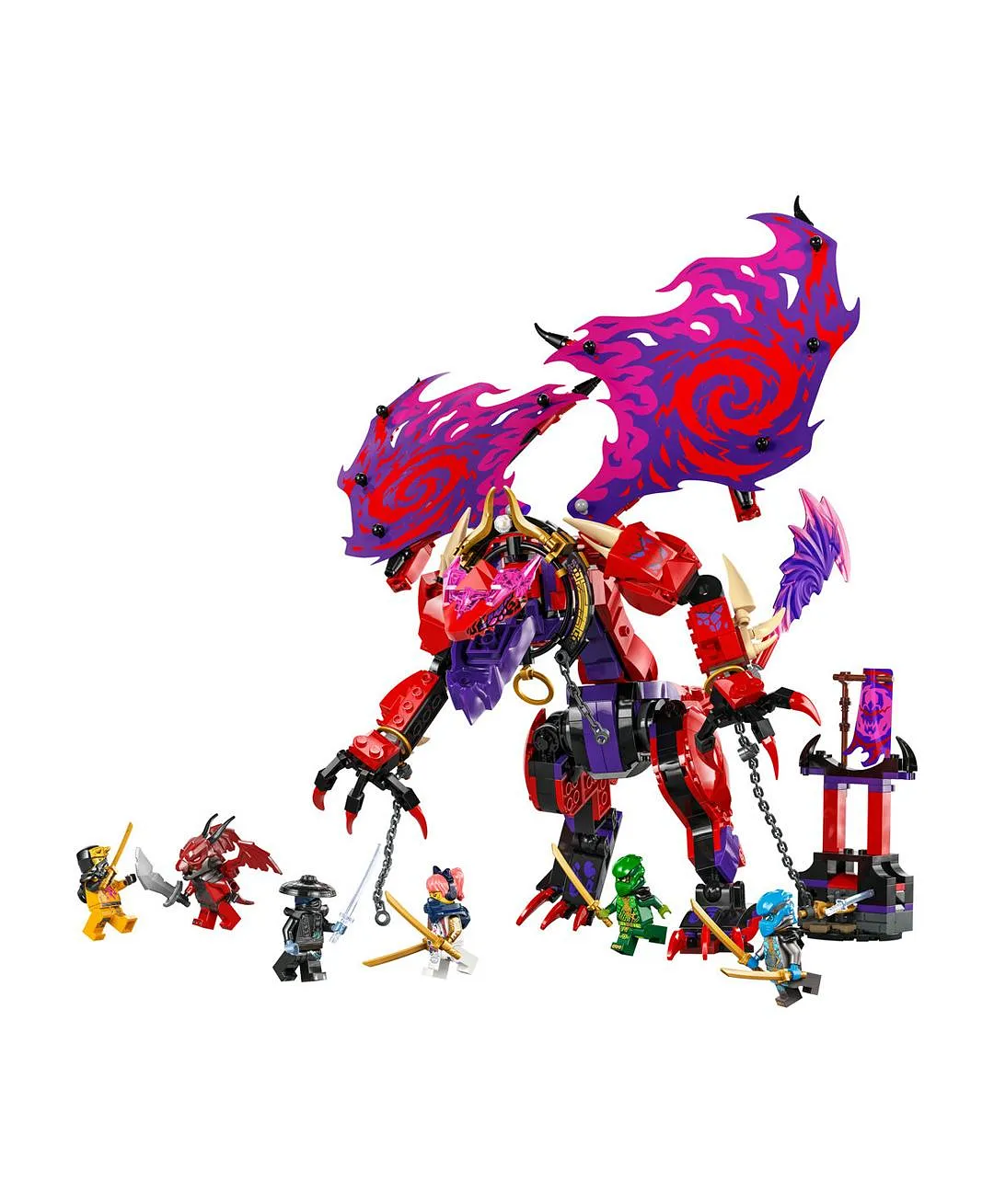 مجموعة لعبة النينجا تنّين الفوضى ثاندرفانغ من ليغو® NINJAGO®، مجموعة القتال مع 6 شخصيات صغيرة 71832 - 668 قطعة - الصورة 10