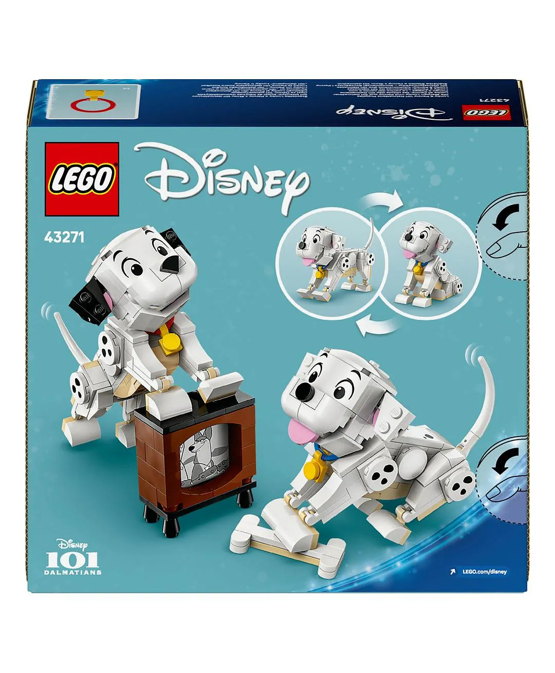 جراء فيلم مئة مرقش ومرقش لاكي وبيني من ليغو® Disney، فكرة هدية، لعبة بناء للأطفال 43271 - 268 قطعة - الصورة 11