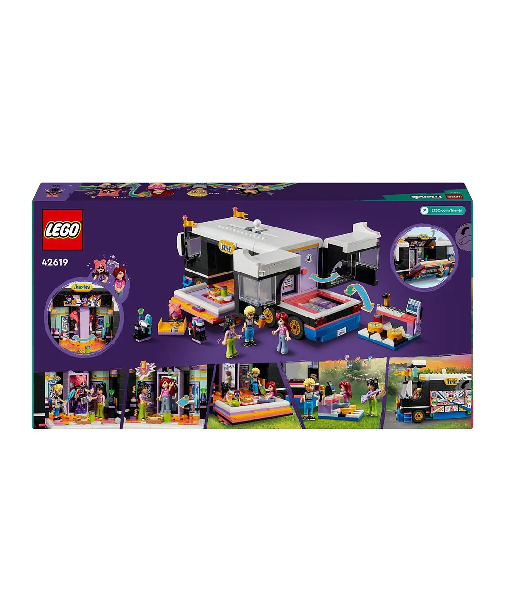لعبة حافلة الجولة الموسيقية لنجوم البوب 42619 من LEGO® Friends - الصورة 3