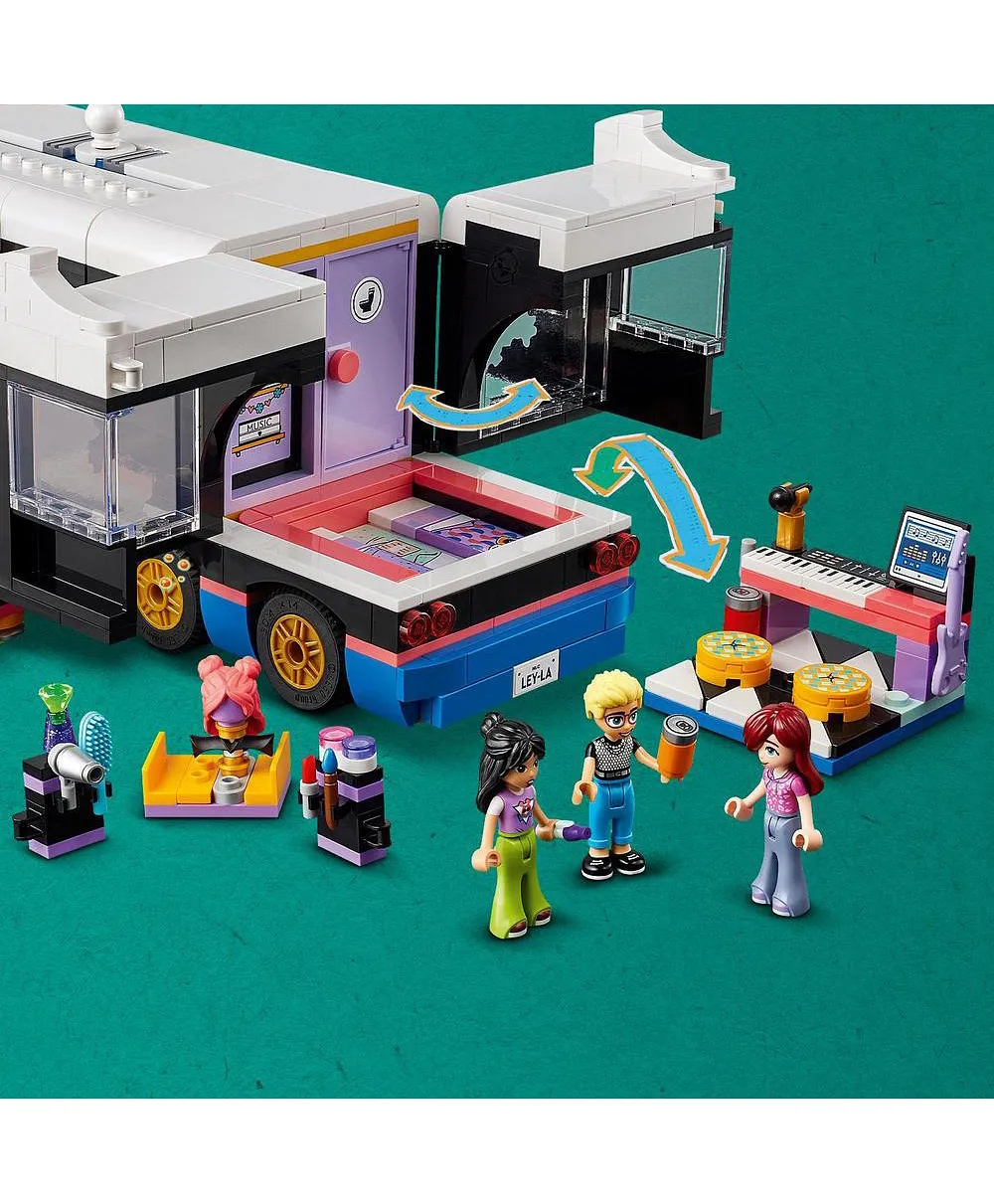 لعبة حافلة الجولة الموسيقية لنجوم البوب 42619 من LEGO® Friends - الصورة 9