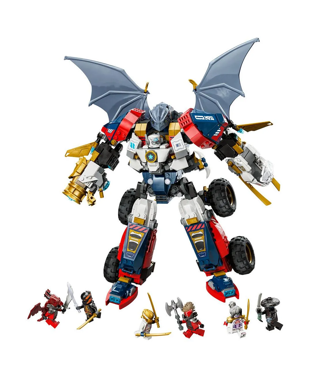 لعبة آلي زين المجمّع الفائق من ليغو® NINJAGO®، مجموعة بناء 4 في 1 مع سيارة ونفاثة وتنين 71834 - 1187 قطعة - الصورة 9