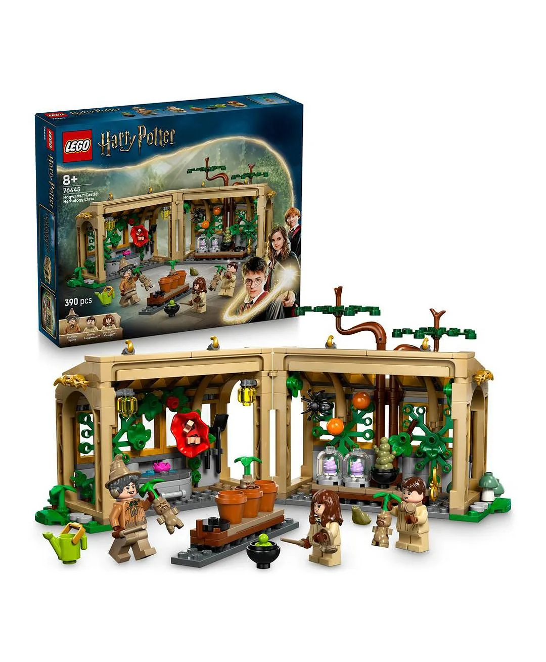 قلعة هوغوارتس™: صفّ علم الأعشاب من ليغو® Harry Potter™، هدية ساحر للأطفال، مجموعة صفّ دراسي 76445 - 390 قطعة