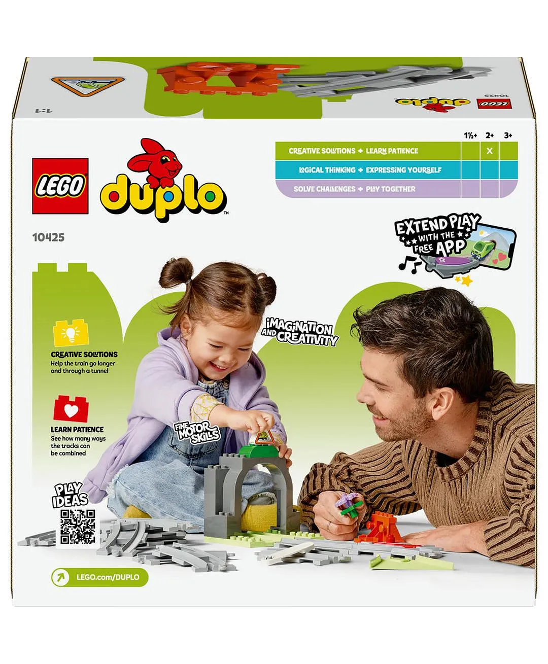 لعبة إبداعية: مجموعة التوسيع نفق القطار ومساراته 10425 من LEGO® DUPLO - 20 قطعة - الصورة 3