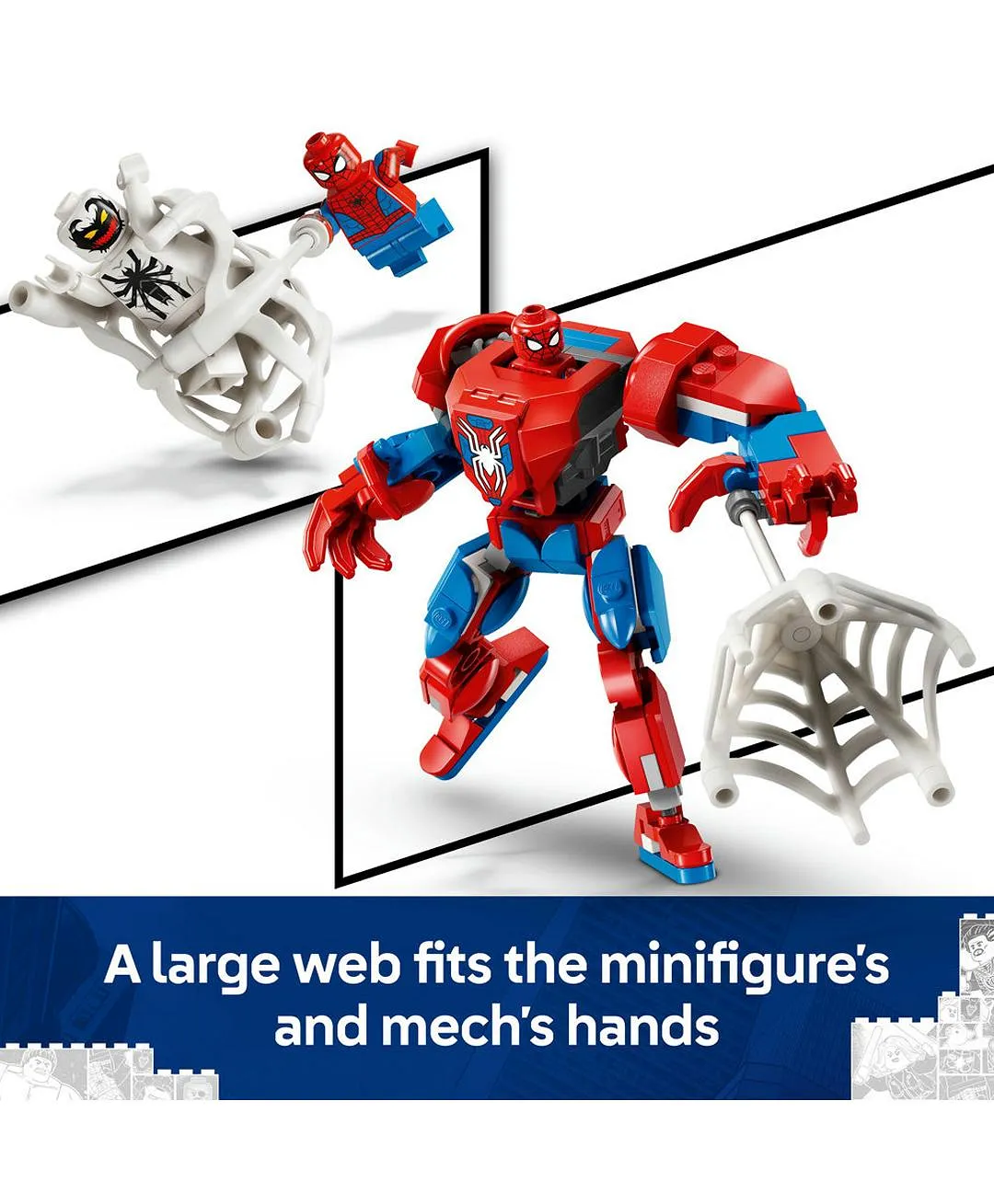 آلي الرجل العنكبوت ضد أنتي فينوم من ليغو® Marvel، مجموعة لعب شخصية الرجل الخارق القابلة للبناء 76308 - 107 قطعة - الصورة 5
