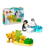 لعبة التخيّل، عائلات الحيوانات البرّية: البطاريق والأسود من LEGO® DUPLO® Town للعب الإبداعي 10442 - 10 قطعة