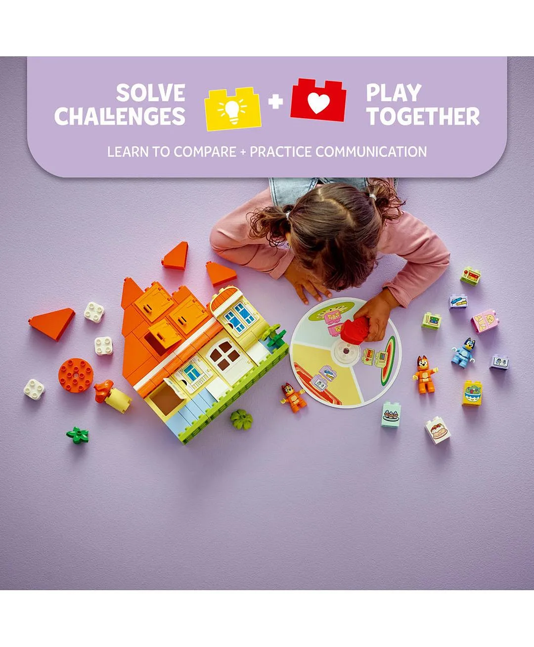 اللعبة التفاعلية منزل عائلة بلوي ولعبة الذاكرة من LEGO® DUPLO® Bluey 10459 - 83 قطعة - الصورة 4