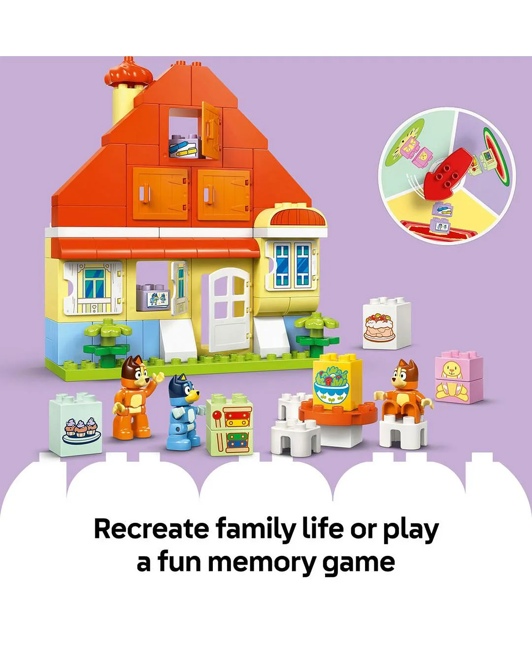 اللعبة التفاعلية منزل عائلة بلوي ولعبة الذاكرة من LEGO® DUPLO® Bluey 10459 - 83 قطعة - الصورة 6