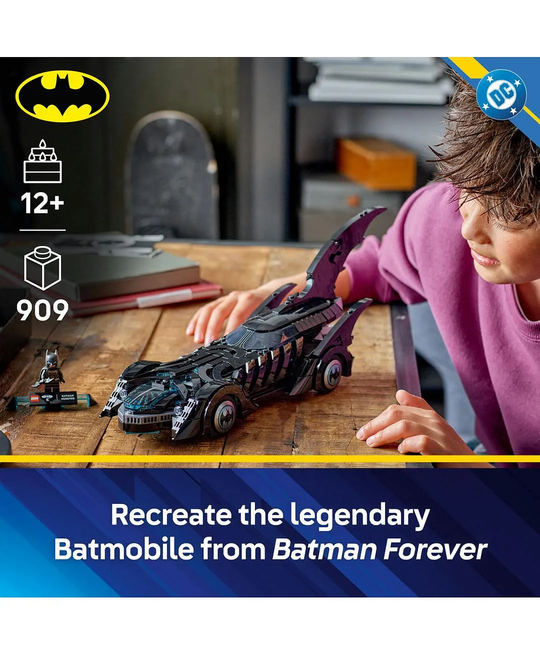 لعبة سيارة الوطواط™ من فيلم باتمان للأبد™ من ليغو® DC Batman™ للأطفال 76304 - 909 قطعة - الصورة 3