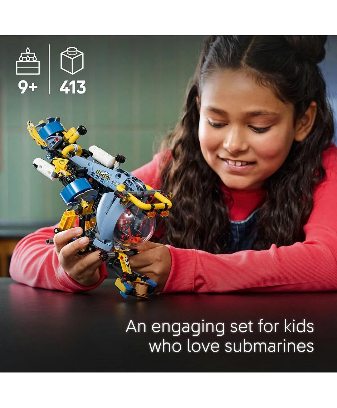 مجموعة لعبة غواصة البحث في أعماق البحار من ليغو® Technic للأطفال الذين يحبّون الهندسة والعلوم 42201 - 413 قطعة - الصورة 3