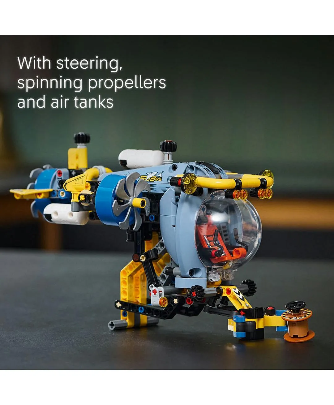 مجموعة لعبة غواصة البحث في أعماق البحار من ليغو® Technic للأطفال الذين يحبّون الهندسة والعلوم 42201 - 413 قطعة - الصورة 4