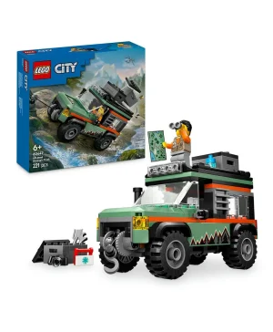 لعبة المغامرة شاحنة الجبال 4×4 للطرق الوعرة من ليغو® سيتي، مجموعة بناء مركبة لعمر 6 سنوات أو أكثر 60447 - 221 قطعة