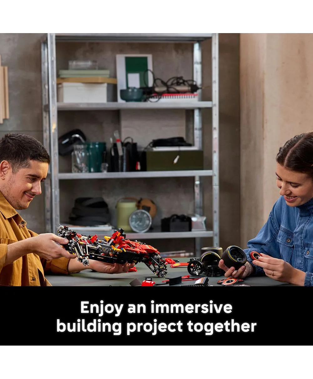 مجموعة نموذج سيارة Ferrari SF-24 F1 من ليغو® Technic للبالغين، ابنوا مجموعة سيارة سباق خاصة بكم42207 - 1361 قطعة - الصورة 4