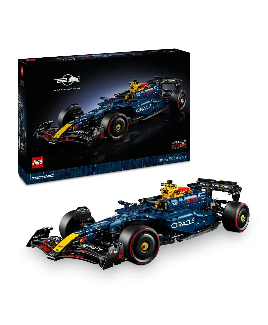 مجموعة نموذج سيارة Oracle Red Bull Racing RB20 F1 من ليغو® Technic للبالغين، ابنوا سيارتكم 42206 - 1639 قطعة