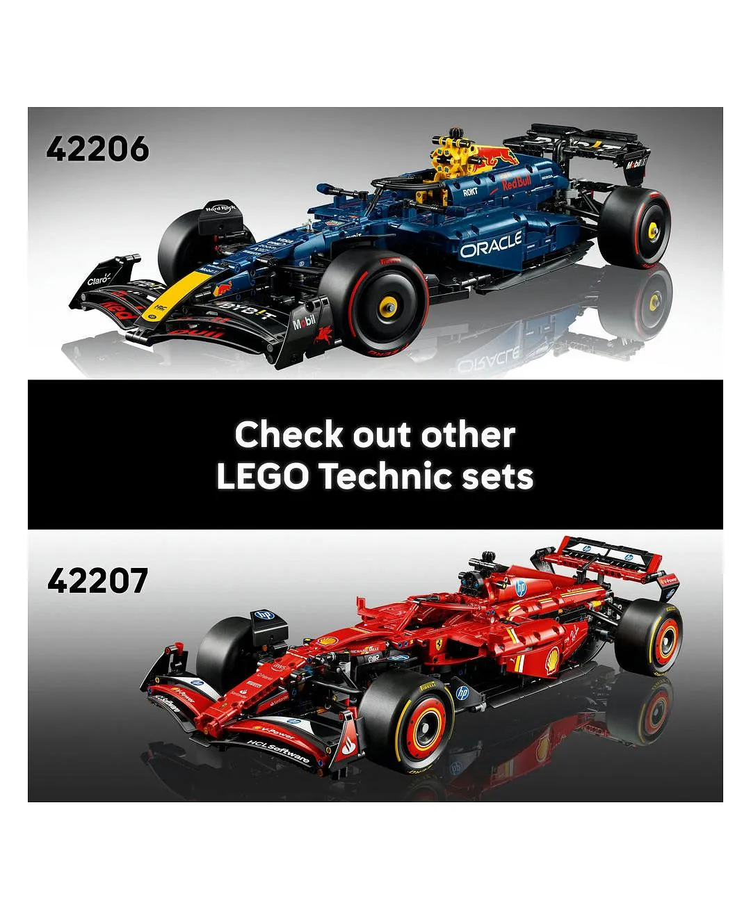 مجموعة نموذج سيارة Oracle Red Bull Racing RB20 F1 من ليغو® Technic للبالغين، ابنوا سيارتكم 42206 - 1639 قطعة - الصورة 9