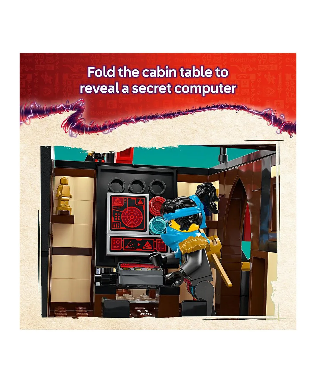 مجموعة بناء لعبة سفينة تيمبل باونتي من ليغو® NINJAGO® مع 6 شخصيات صغيرة منها كول 71848 - 2387 قطعة - الصورة 6