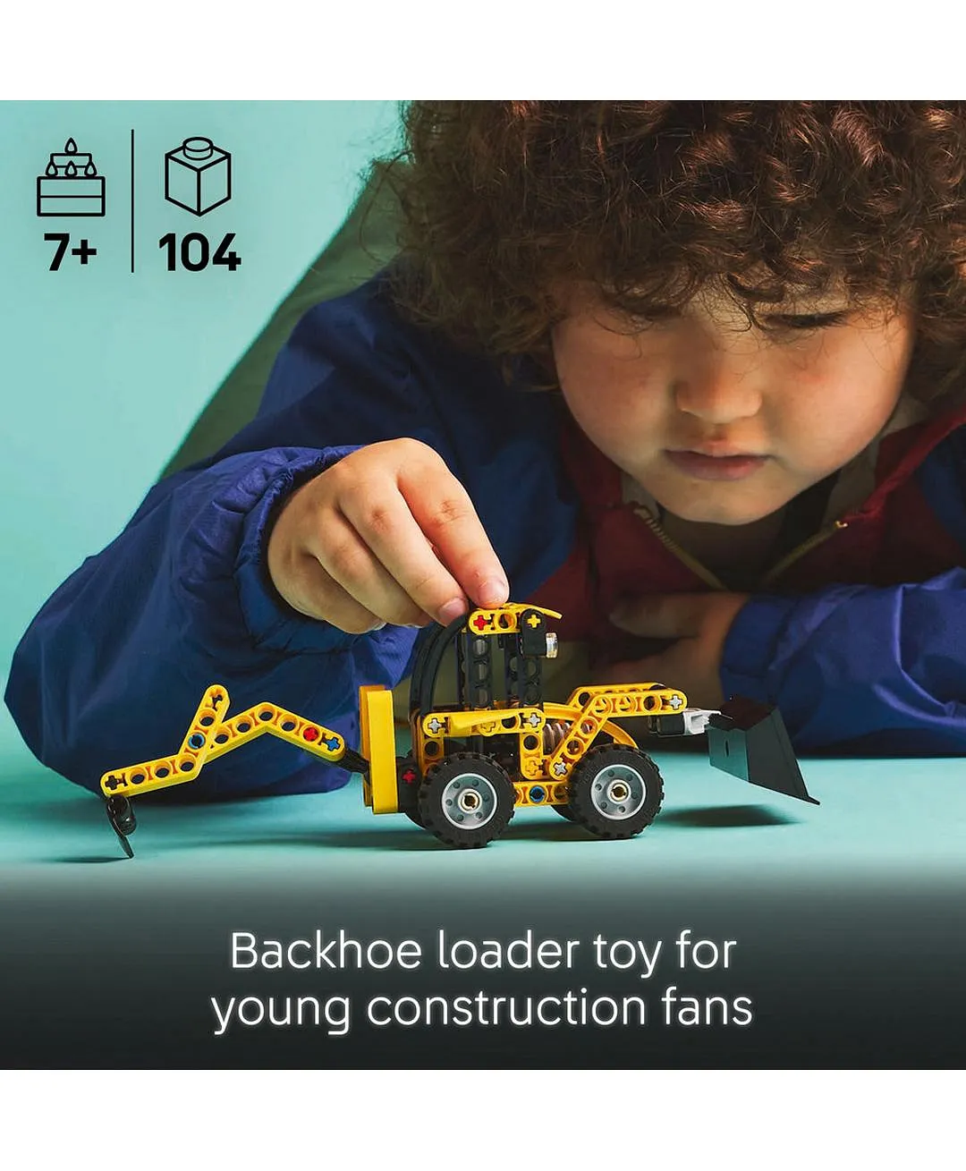 مجموعة المركبة القابلة للبناء لعبة تشييد جرافة المحراث الخلفي من LEGO® Technic للأطفال 42197 - 104 قطعة - الصورة 3