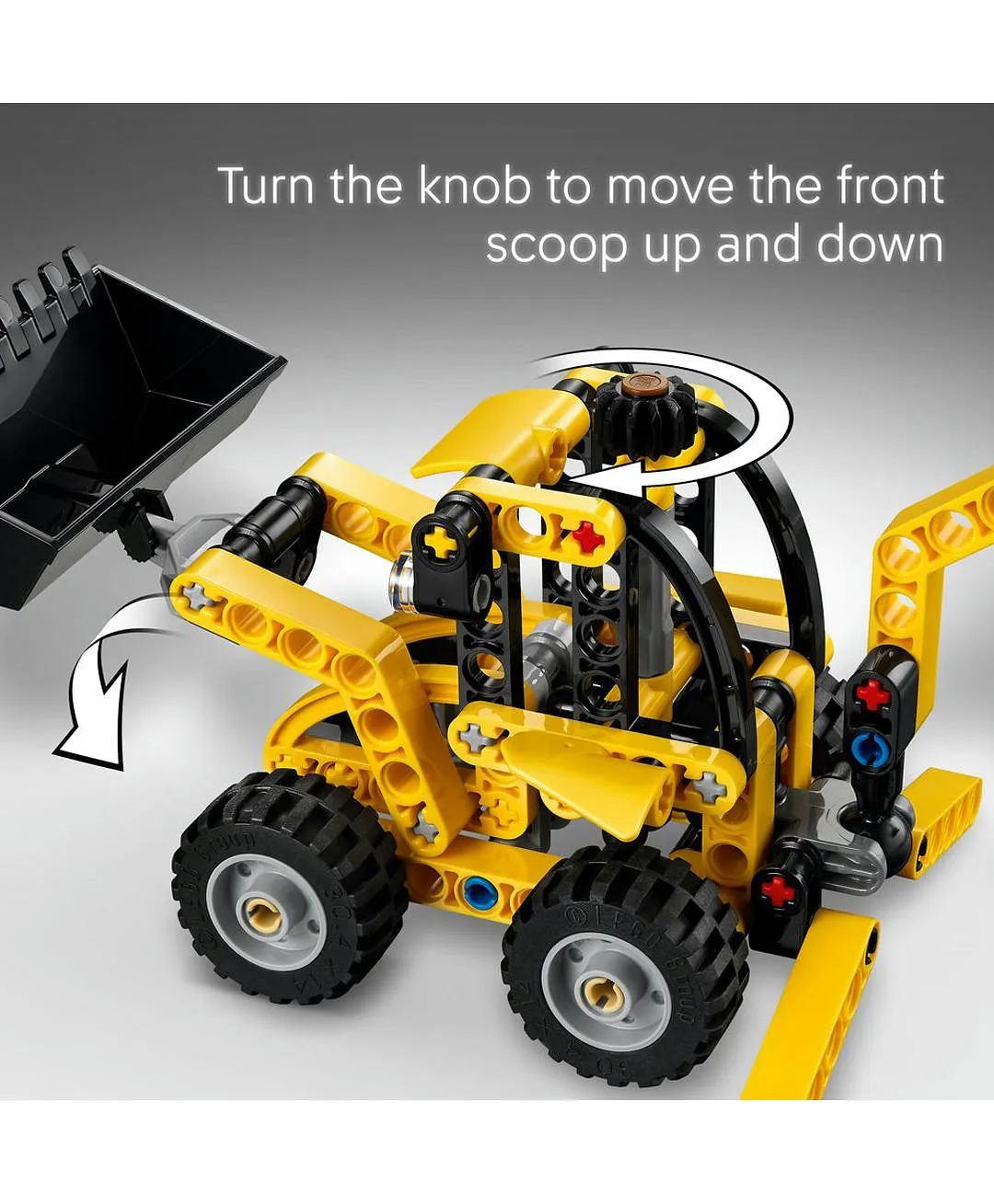 مجموعة المركبة القابلة للبناء لعبة تشييد جرافة المحراث الخلفي من LEGO® Technic للأطفال 42197 - 104 قطعة - الصورة 4