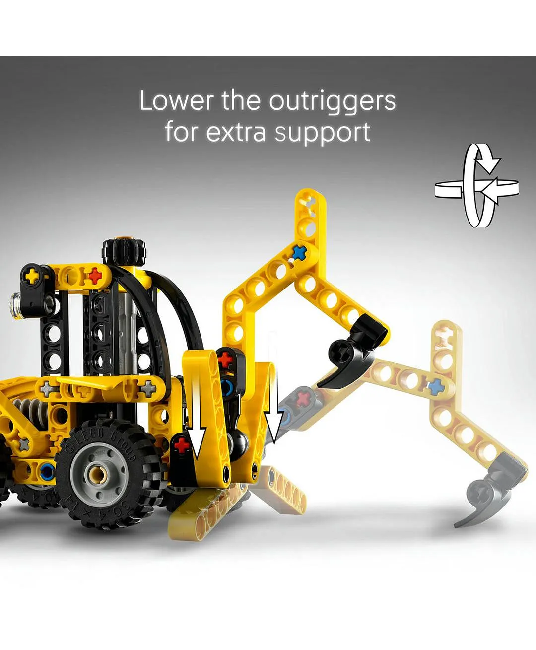 مجموعة المركبة القابلة للبناء لعبة تشييد جرافة المحراث الخلفي من LEGO® Technic للأطفال 42197 - 104 قطعة - الصورة 5