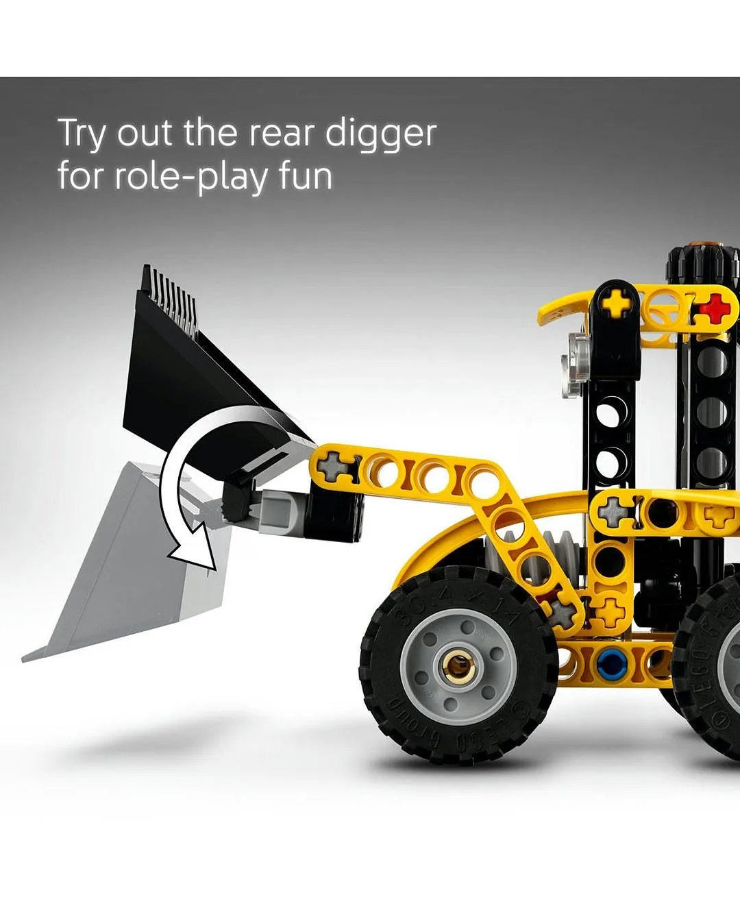 مجموعة المركبة القابلة للبناء لعبة تشييد جرافة المحراث الخلفي من LEGO® Technic للأطفال 42197 - 104 قطعة - الصورة 6