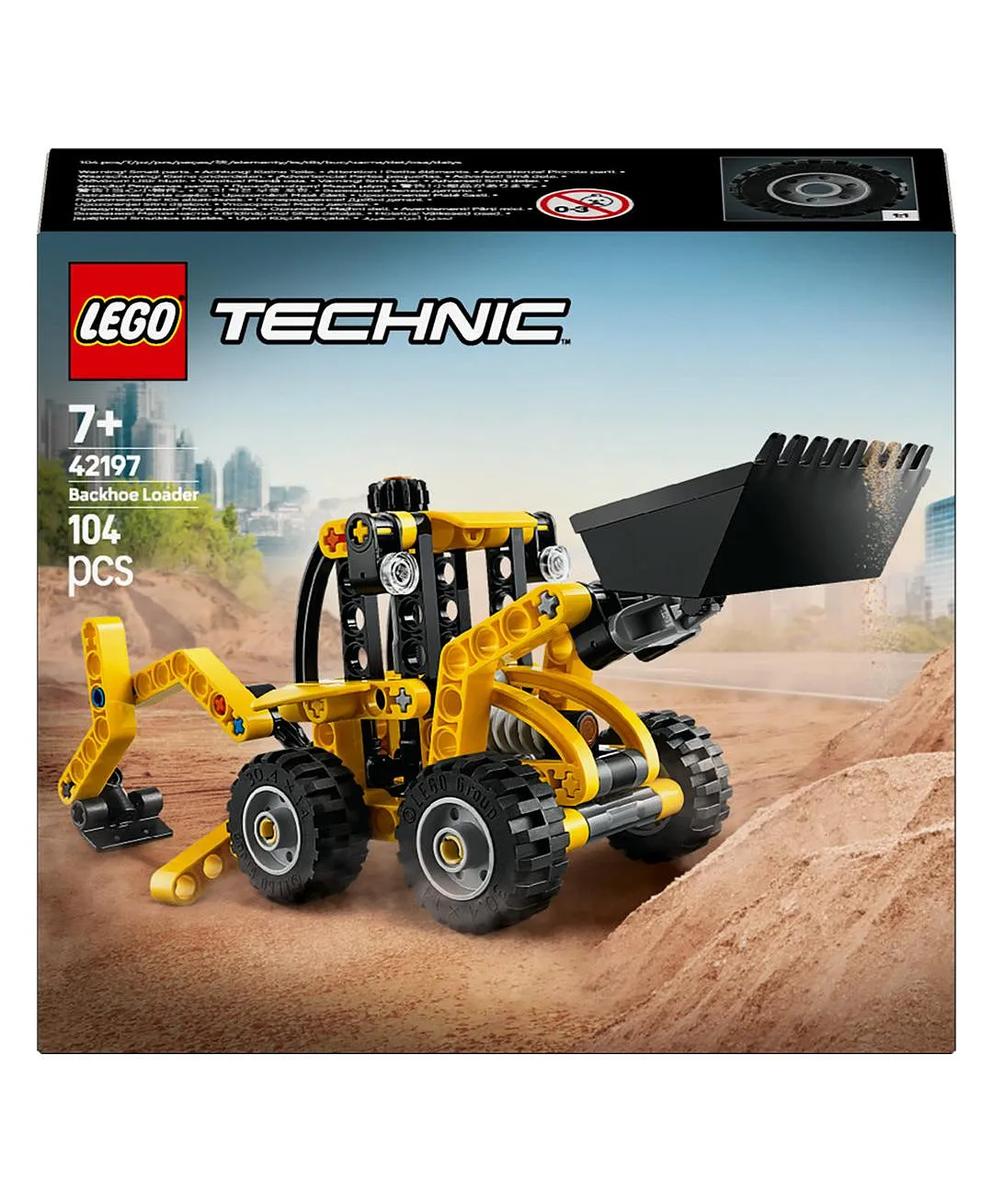 مجموعة المركبة القابلة للبناء لعبة تشييد جرافة المحراث الخلفي من LEGO® Technic للأطفال 42197 - 104 قطعة - الصورة 10