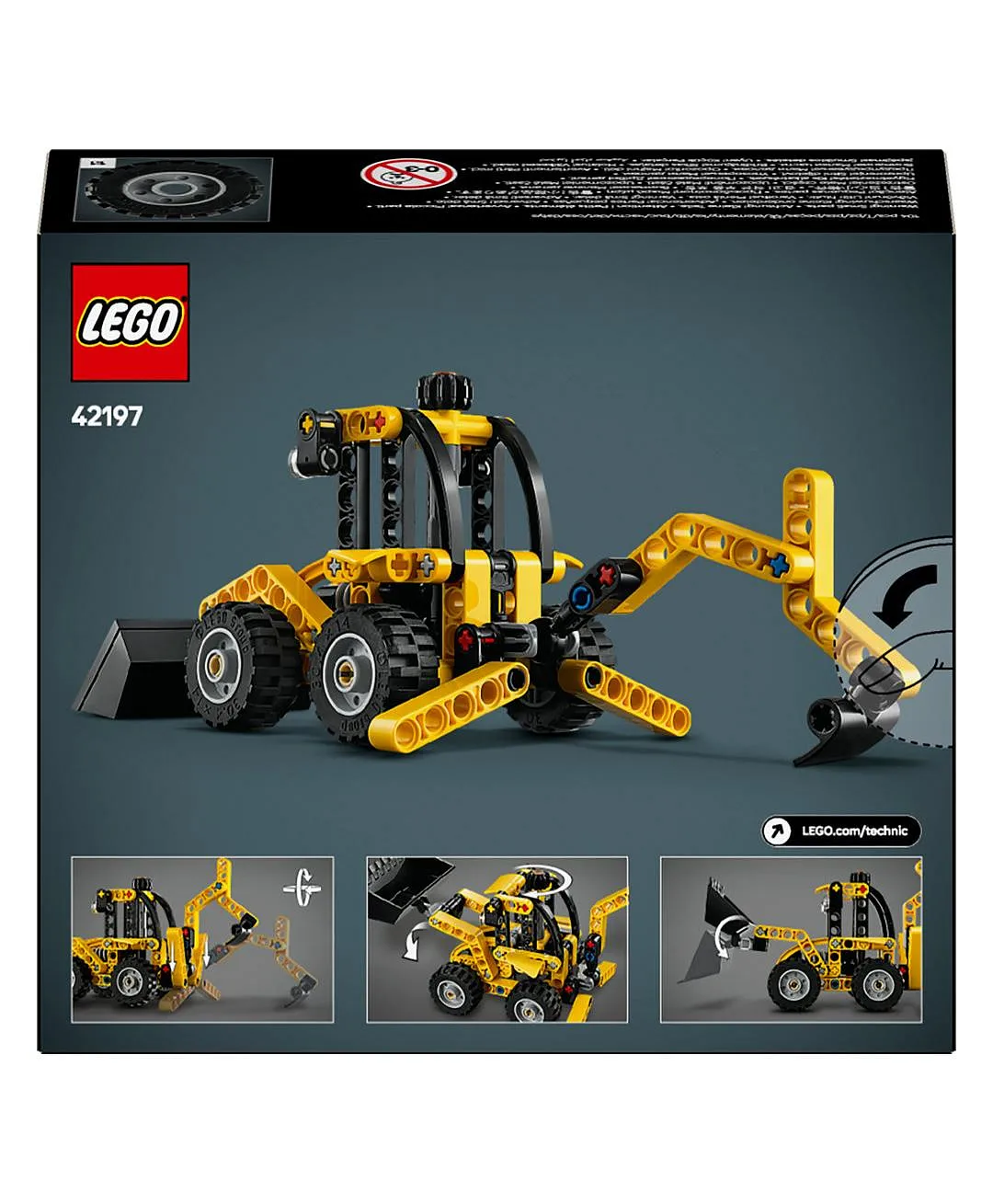 مجموعة المركبة القابلة للبناء لعبة تشييد جرافة المحراث الخلفي من LEGO® Technic للأطفال 42197 - 104 قطعة - الصورة 11