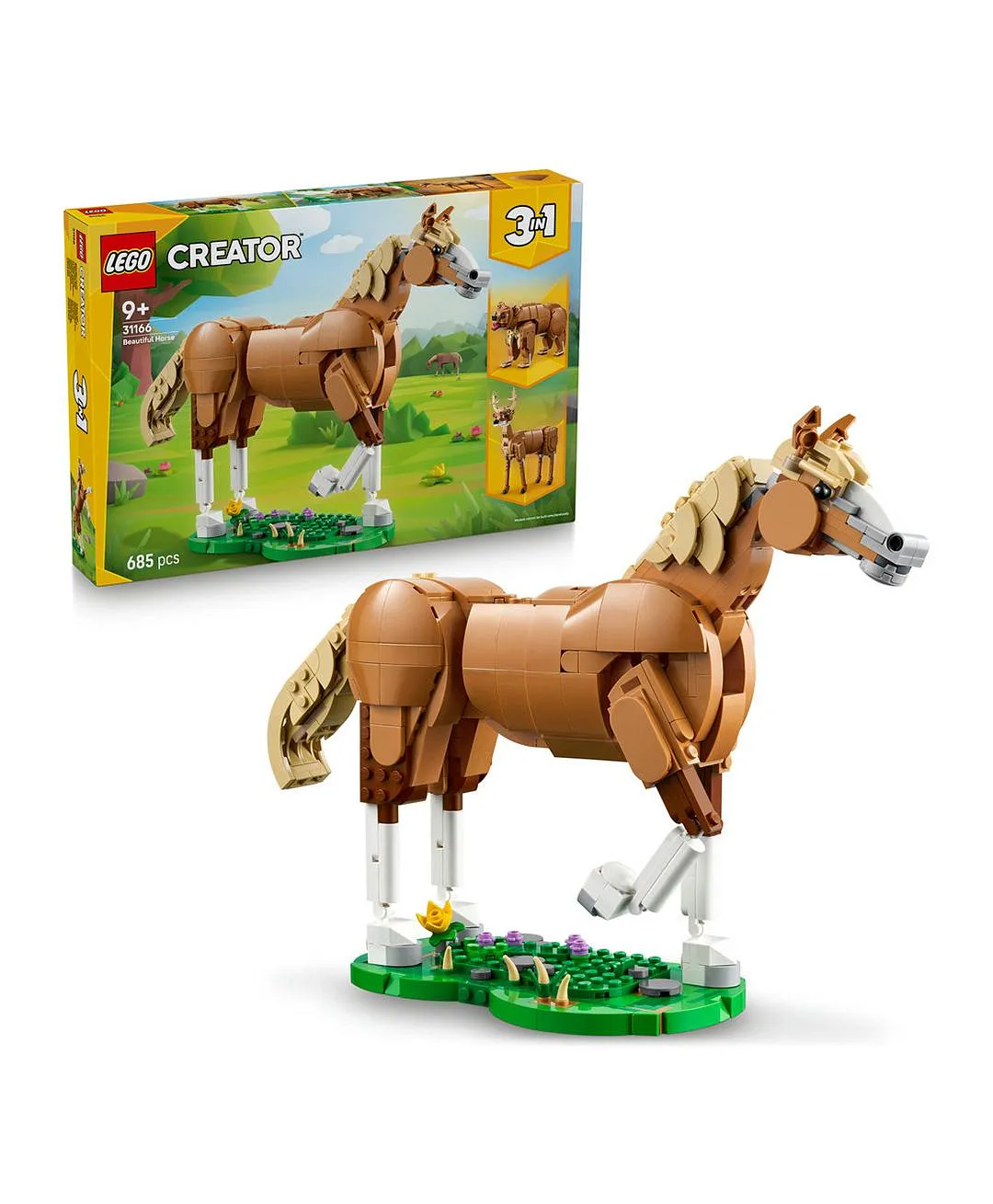 مجموعة بناء لعبة الحصان الجميل من ليغو® كرييتور 3 في 1 31166 - 685 قطعة