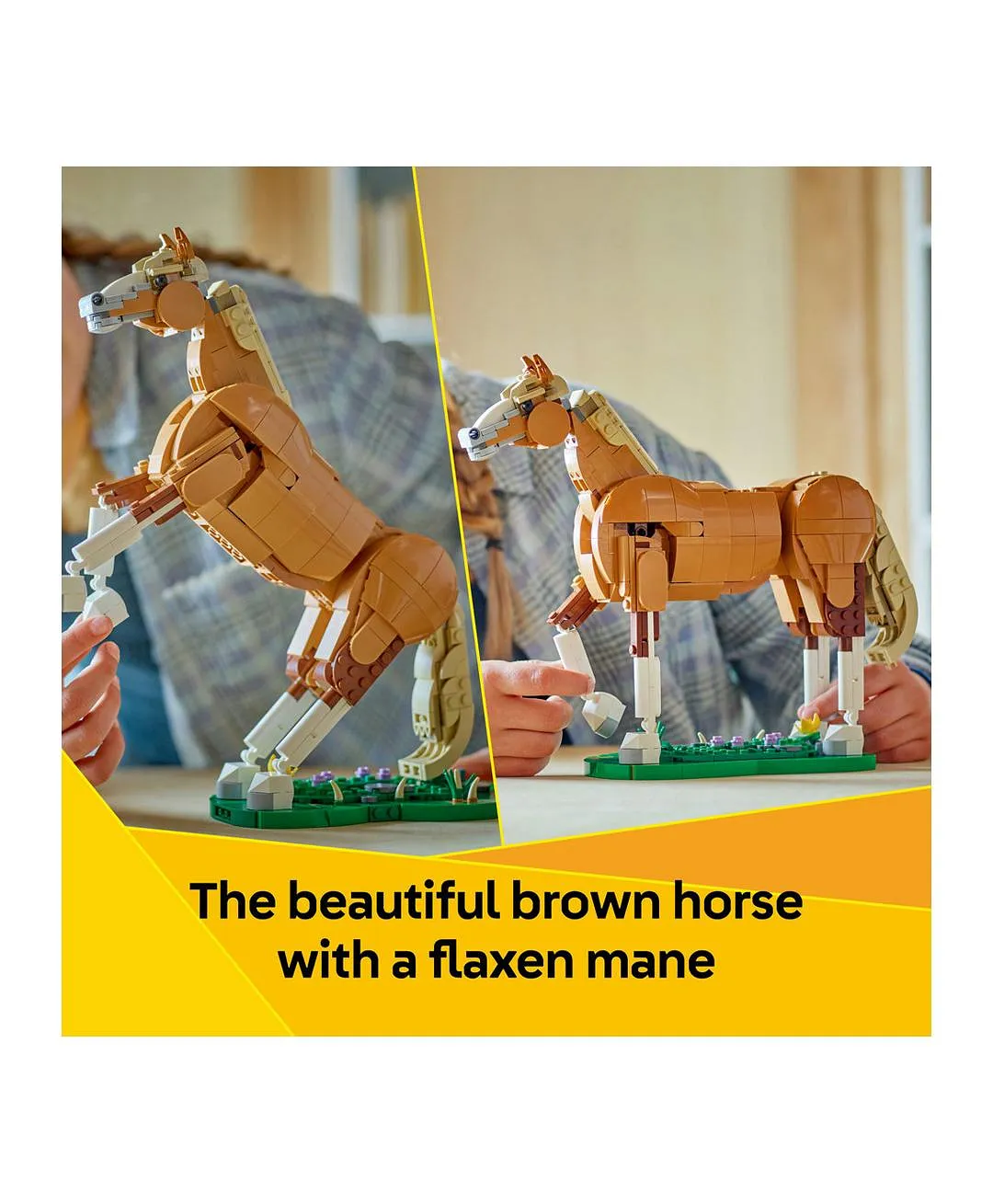 مجموعة بناء لعبة الحصان الجميل من ليغو® كرييتور 3 في 1 31166 - 685 قطعة - الصورة 4