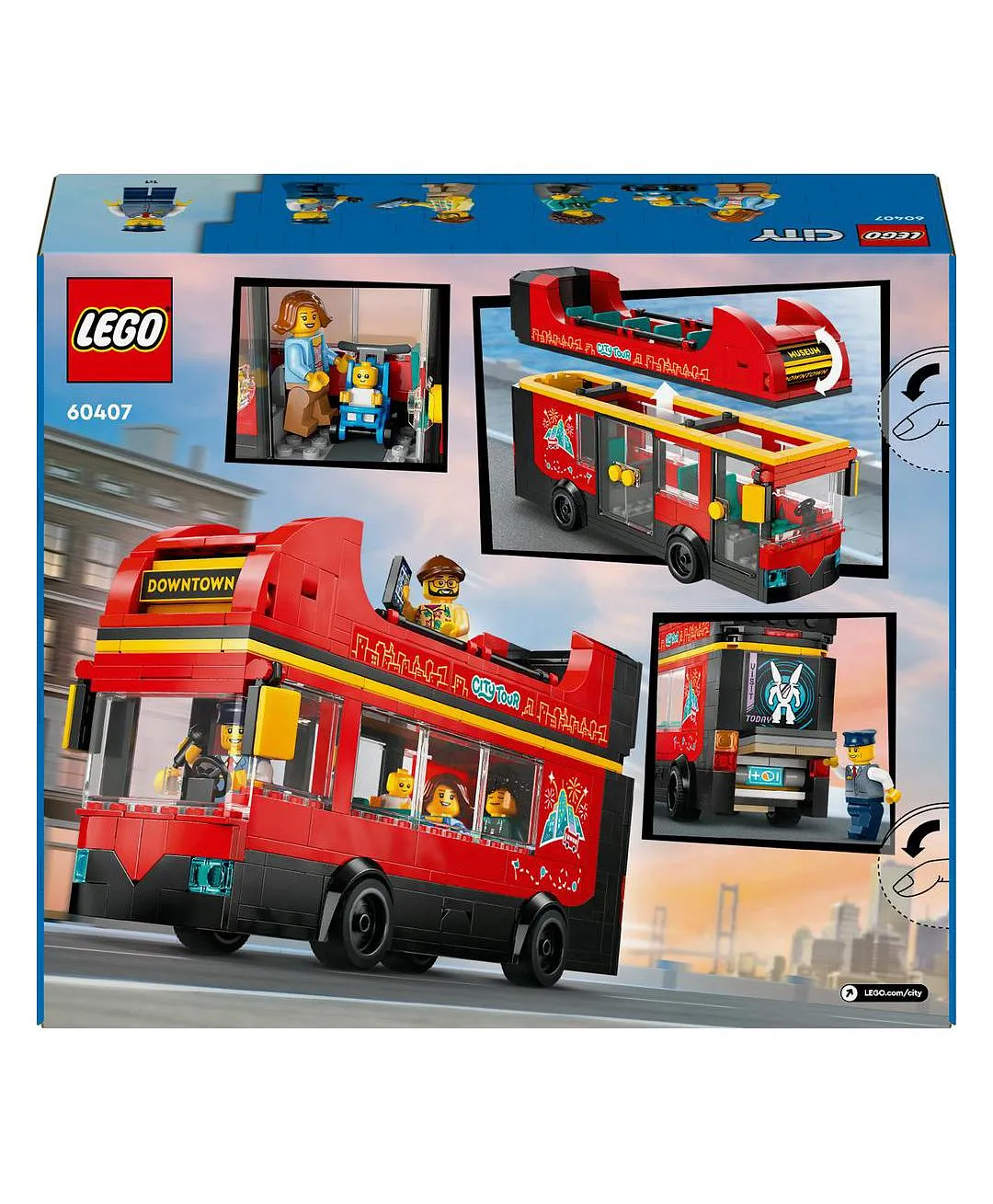 لعبة حافلة معالم المدينة الحمراء بطابقين 60407 من LEGO® City - الصورة 3