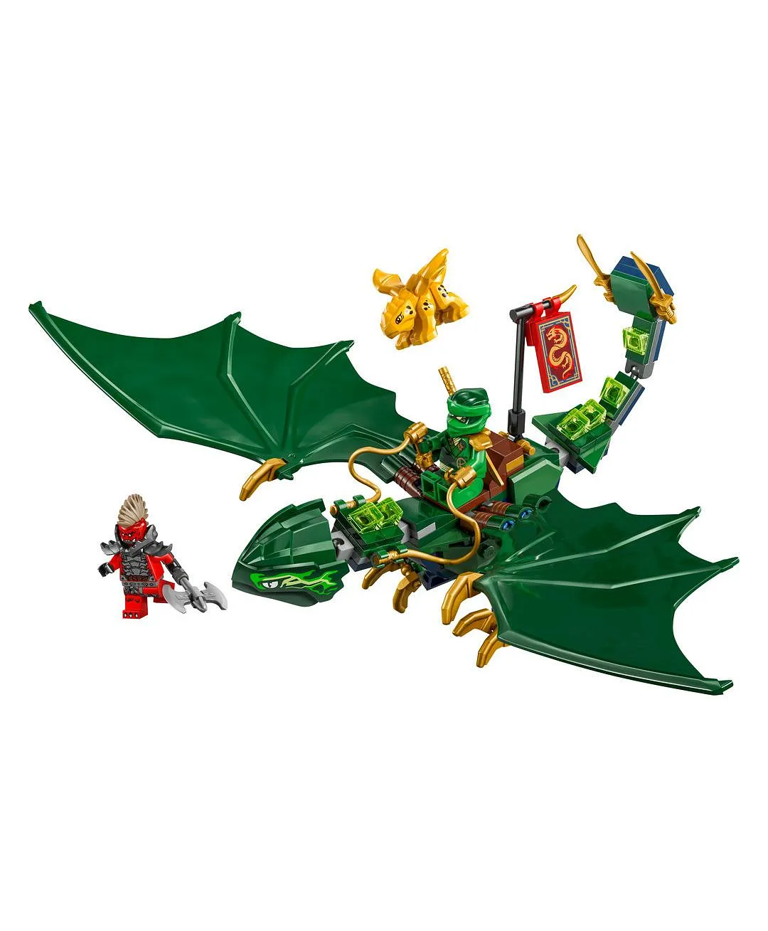 مجموعة بناء لعبة تنّين الغابة الخضراء الخاص بلويد من ليغو® NINJAGO® مع شخصيتين صغيرتين 71829 - 128 قطعة - الصورة 9