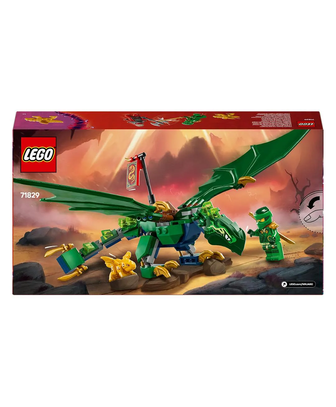 مجموعة بناء لعبة تنّين الغابة الخضراء الخاص بلويد من ليغو® NINJAGO® مع شخصيتين صغيرتين 71829 - 128 قطعة - الصورة 11