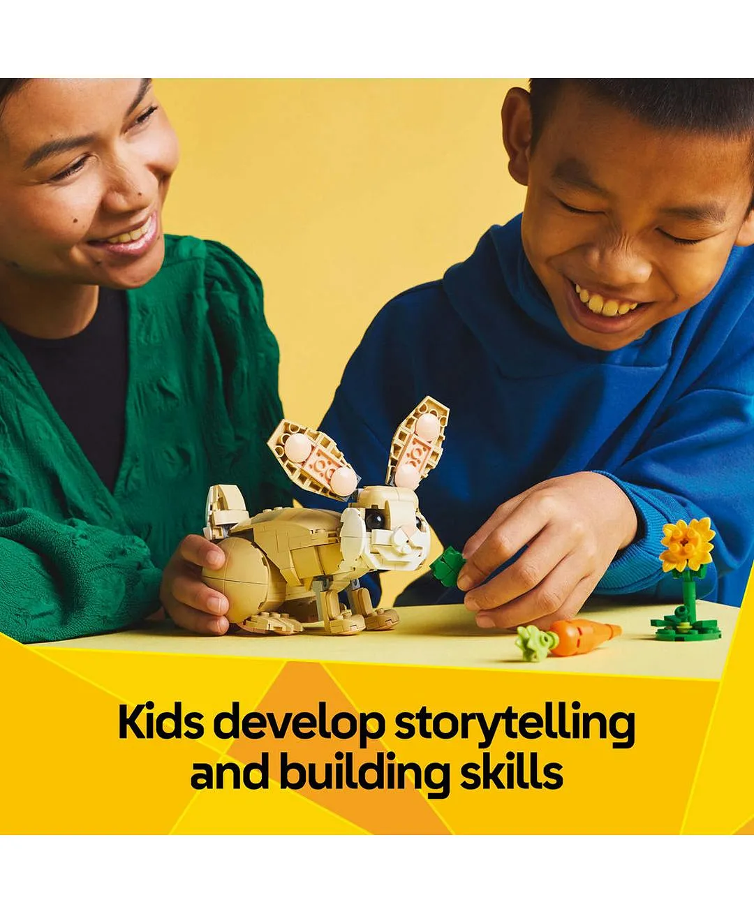 مجموعة لعب الحيوانات 3 في 1 أرنب لطيف من ليغو® كرييتور، تتحول إلى لعبة لاما أو لعبة فقمة 31162 - 326 قطعة - الصورة 5